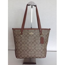 COACH 34603 ZIP TOP TOTE IN SIGNATURE