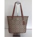 COACH 34603 ZIP TOP TOTE IN SIGNATURE