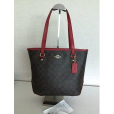 COACH 34603 ZIP TOP TOTE IN SIGNATURE