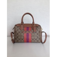 COACH 38401 VARSITY STRIPE MINI BENNETT SATCHEL IN SIGNATURE
