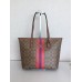 COACH 38405 VARSITY STRIPE CITY ZIP TOTE IN SIGNATURE