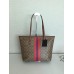 COACH 38405 VARSITY STRIPE CITY ZIP TOTE IN SIGNATURE